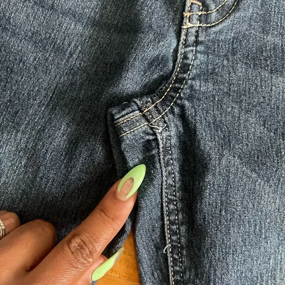 Justice Girl’s Embroidered Mid Rise Skinny Denim Jeans Size 8